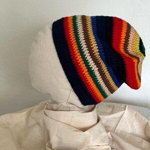Striped Multicolor Beanie Tam